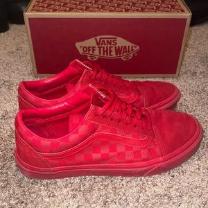Racing red old skool vans